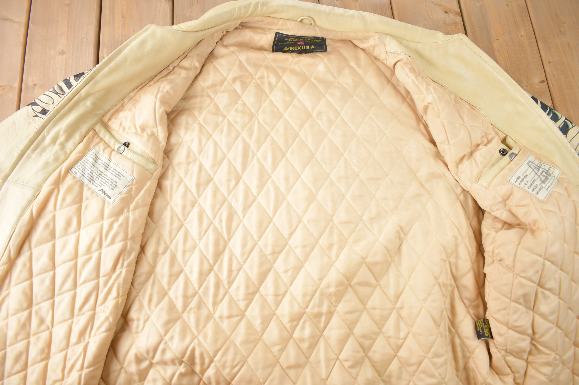 Vintage 1990s Avirex USA Japanese Dragons Graphic Leather Jacket Size 3XL