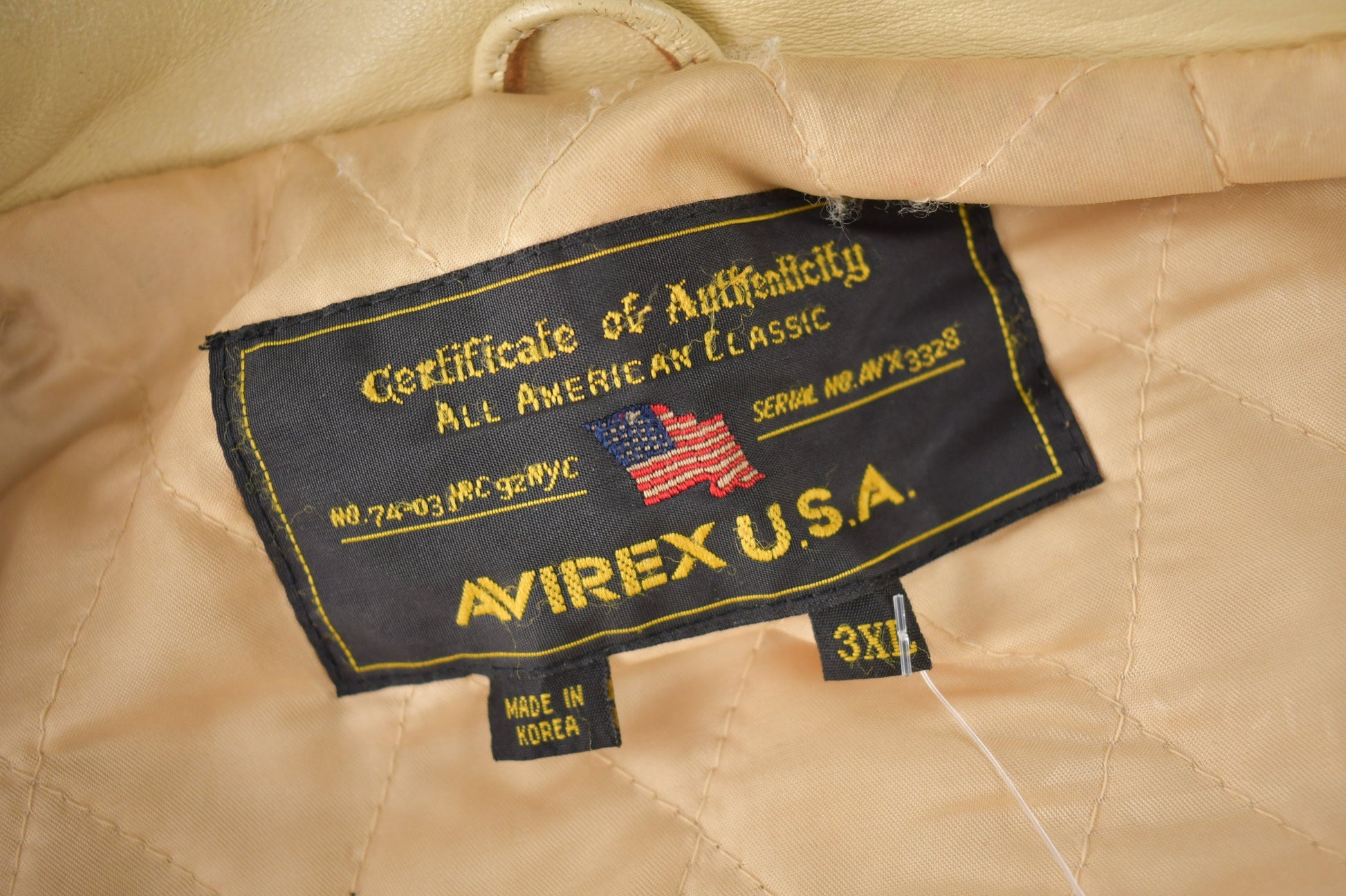 Vintage 1990s Avirex USA Japanese Dragons Graphic Leather Jacket Size 3XL