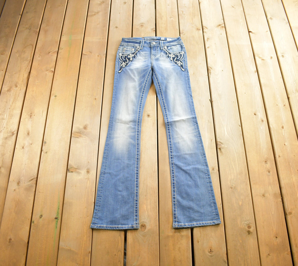 Vintage Y2K Miss Me Faded Low Rise Jeans Size Boot Cut Size 26x33