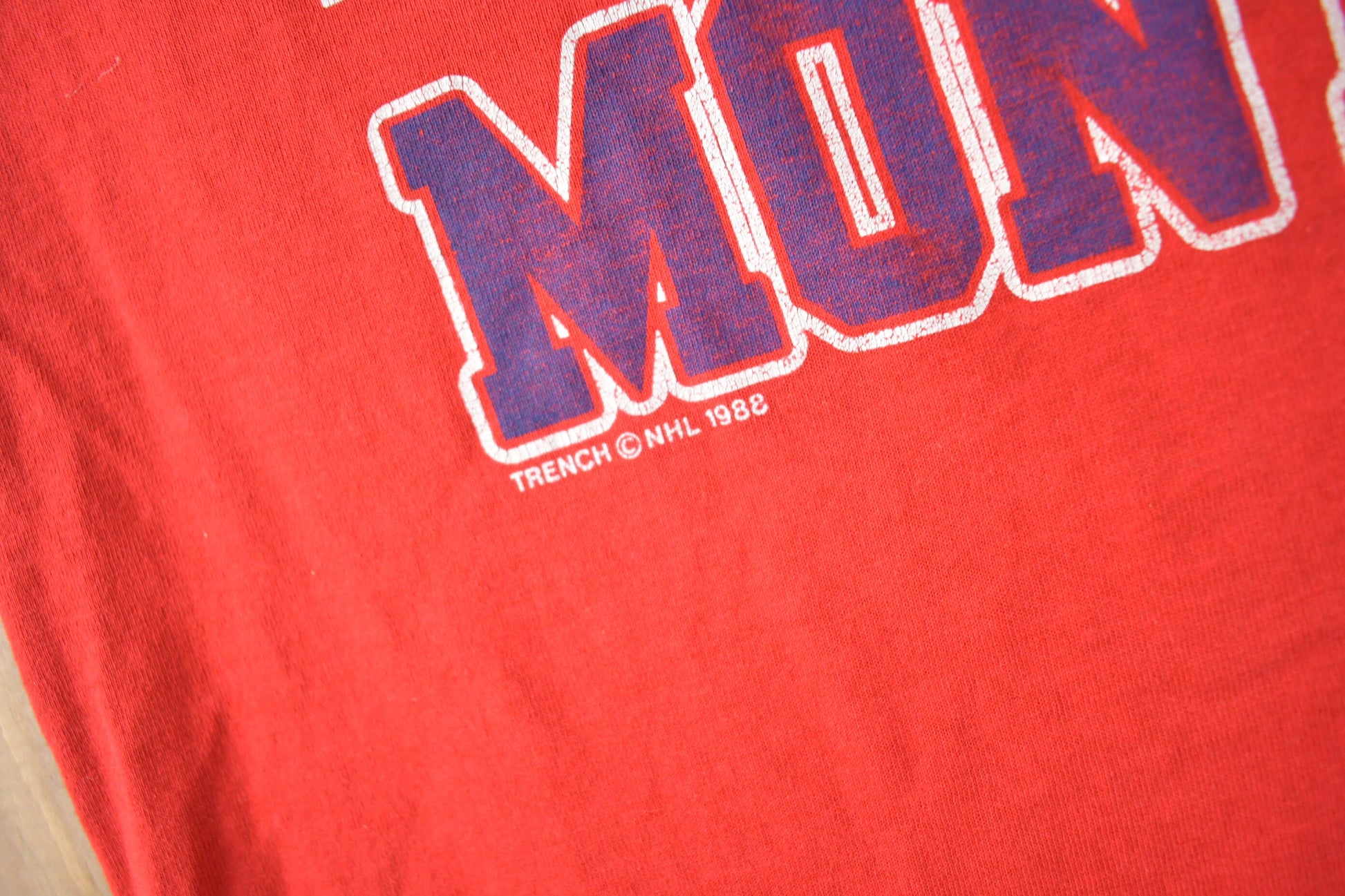 Vintage 1988 Montreal Canadiens NHL Hockey Graphic T-Shirt Made In Canada