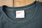 Vintage 1990s Nike Mini Swoosh Embroidered T Shirt Made In USA