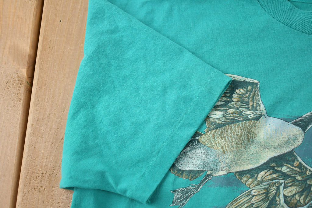 Vintage 1980s Canadian Goose Theme Single Stitch Graphic T-Shirt Made In USA