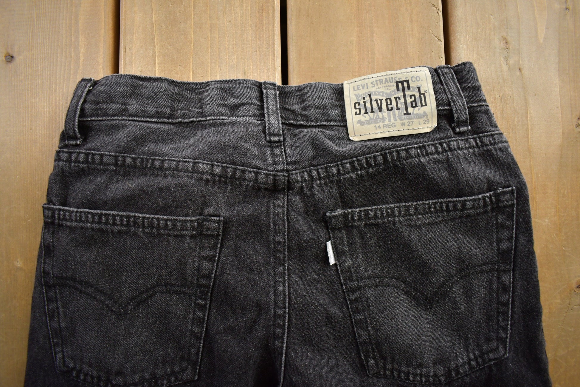 Vintage 1990s Levi's Silver Tab Black Jeans Size 27x29
