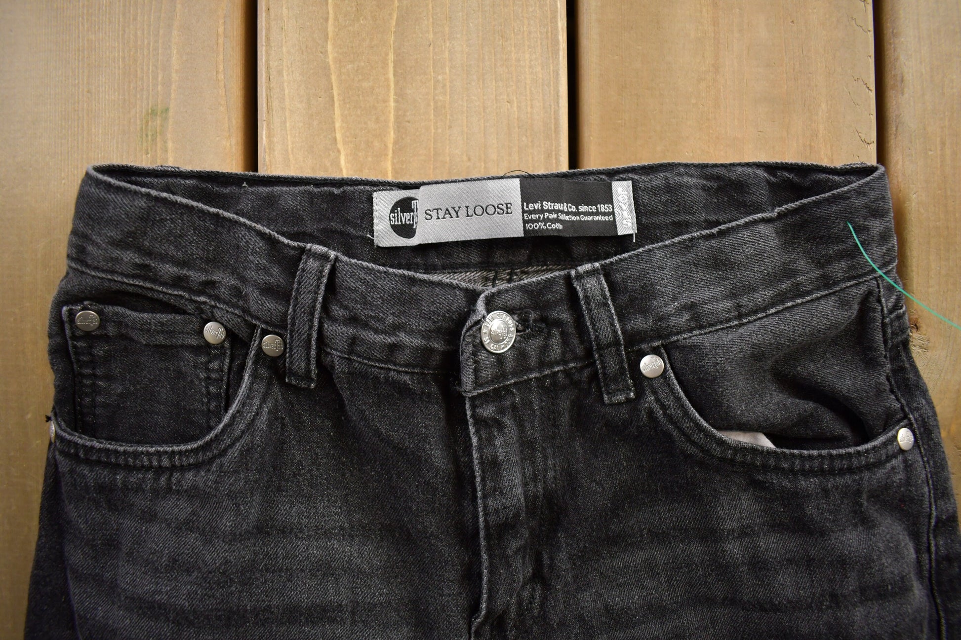 Vintage 1990s Levi's Silver Tab Black Jeans Size 27x29