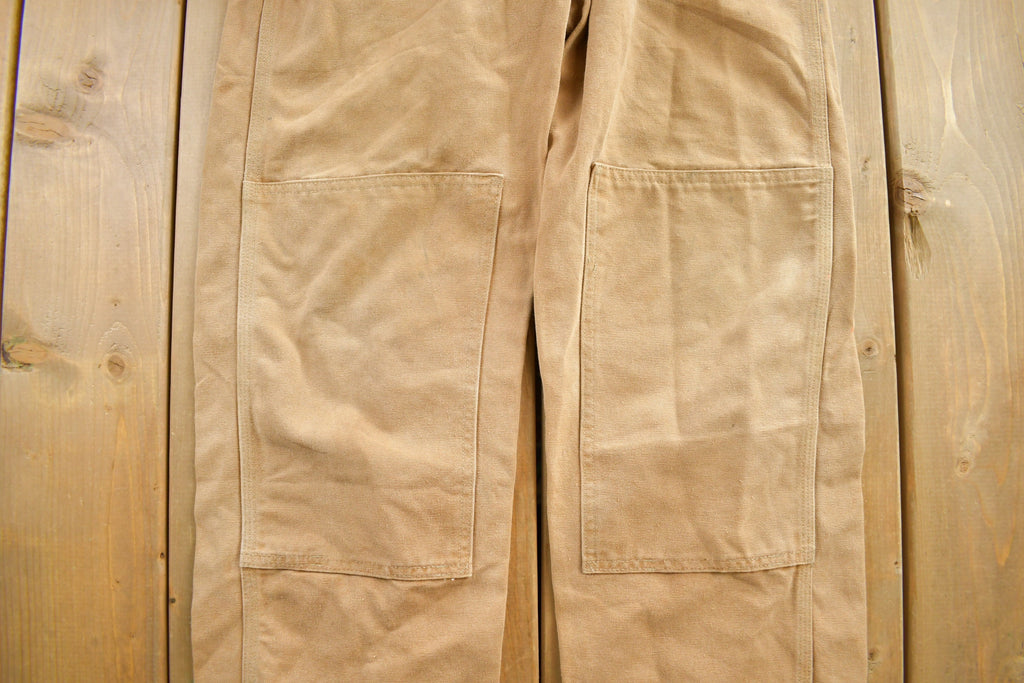 Vintage 1980s Carhartt Double Knee Canvas Overalls Size 40 x 30 Made in USA