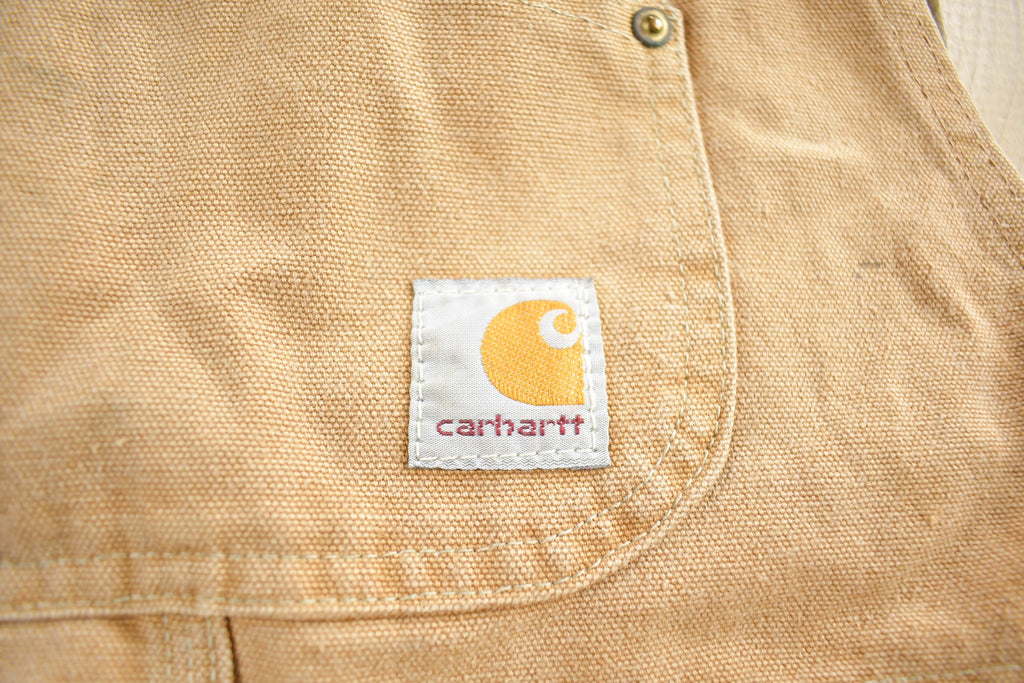 Vintage 1980s Carhartt Double Knee Canvas Overalls Size 40 x 30 Made in USA