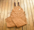 Vintage 1980s Carhartt Double Knee Canvas Overalls Size 42 x 30