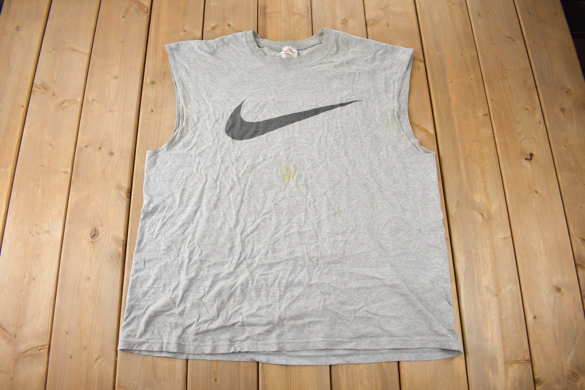 Vintage 1990s Nike Graphic Tank Top Shirt Made In USA Size XL