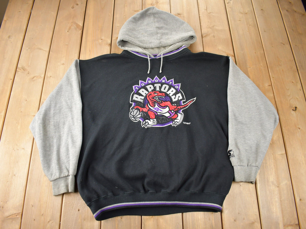 Vintage 1994 Toronto Raptors NBA Embroidered Starter Hoodie Size XL