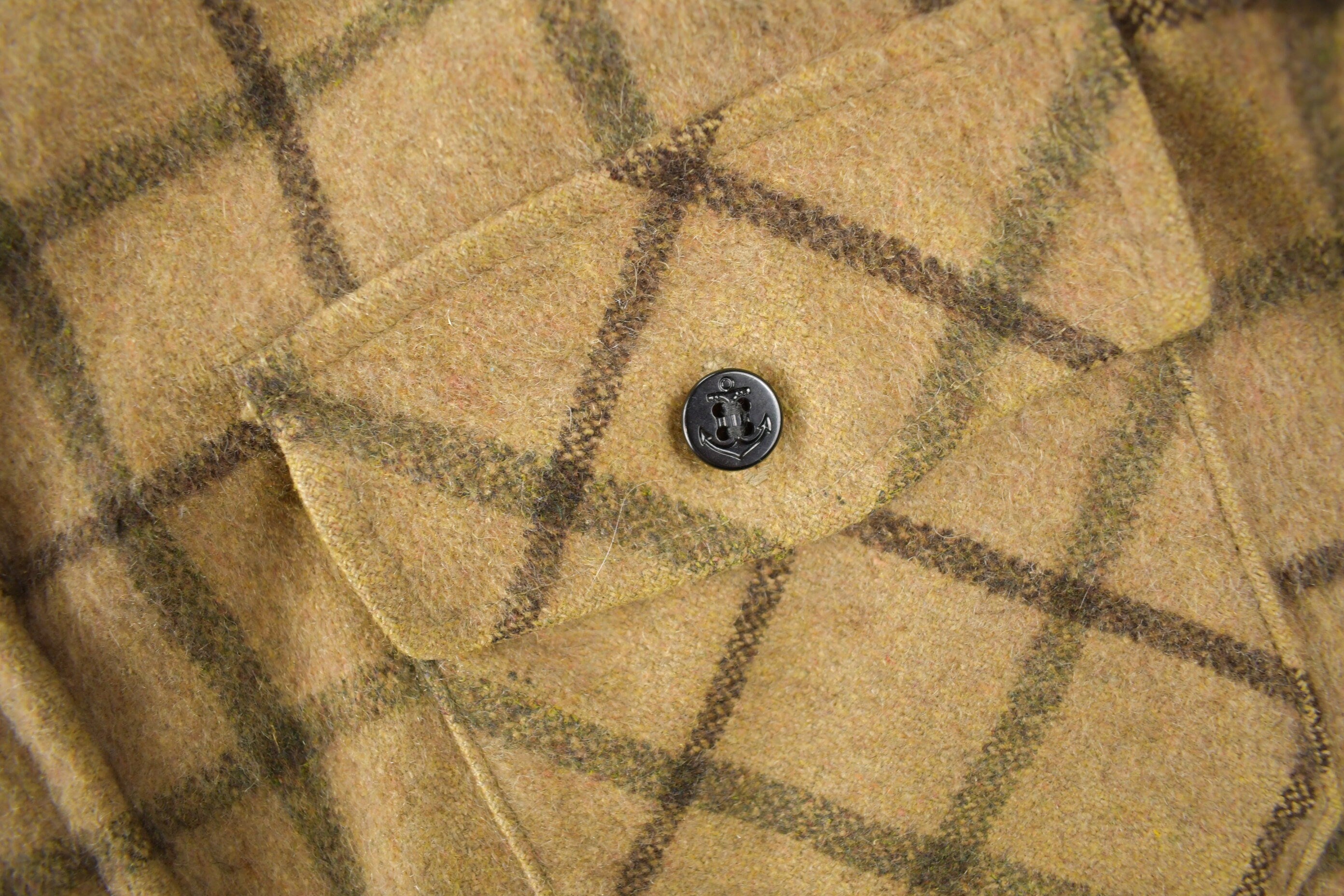 Vintage 1950s Peters Whaler Plaid Wool Button Up Flannel Size Large Workwear