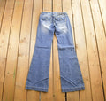 Vintage Y2K Miss Me Bedazzled Wide Leg Low Rise Jeans Size 26x33