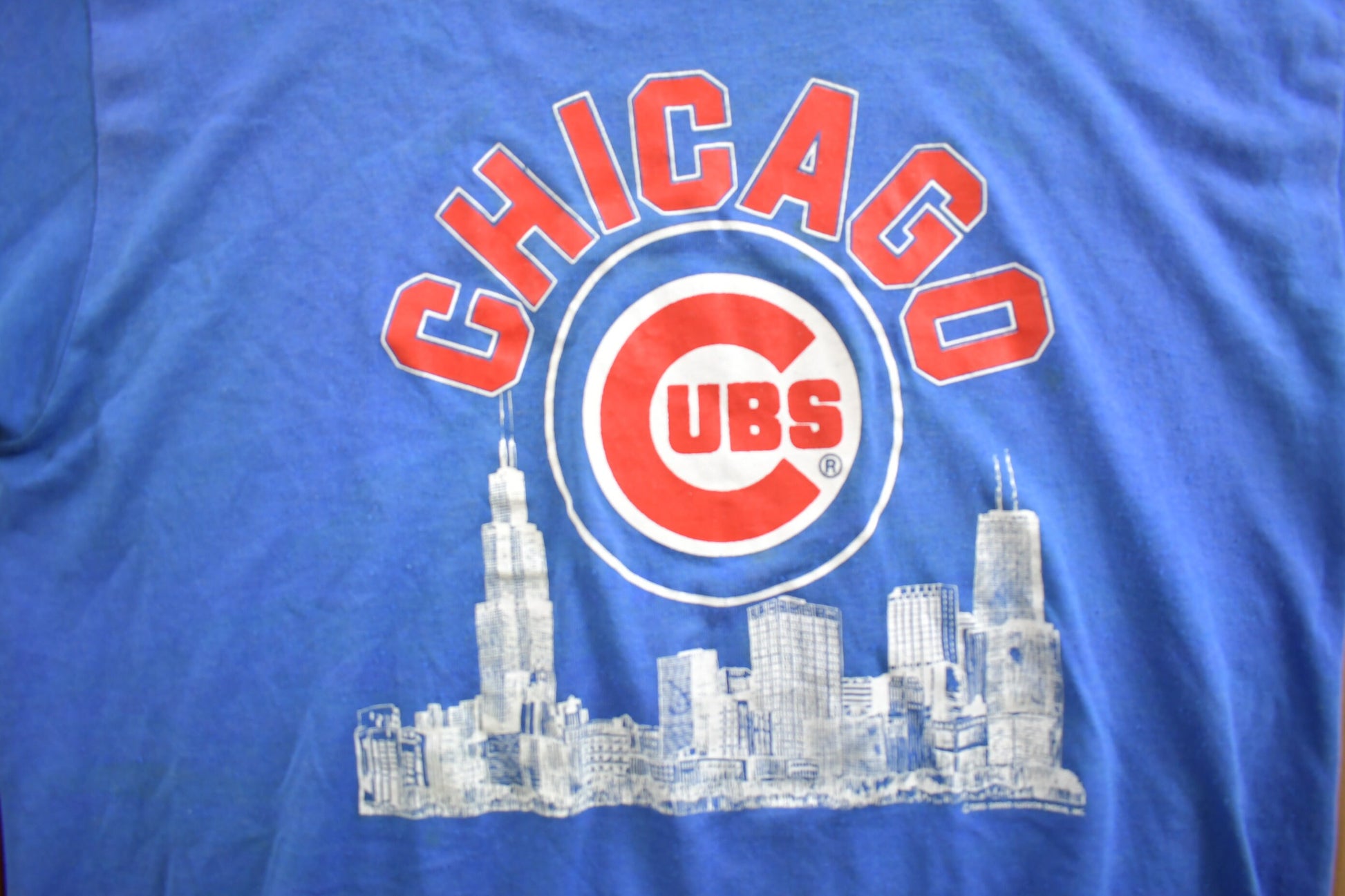 Vintage 1980s Chicago Cubs MLB Baseball Single Stitch T-Shirt Made In USA