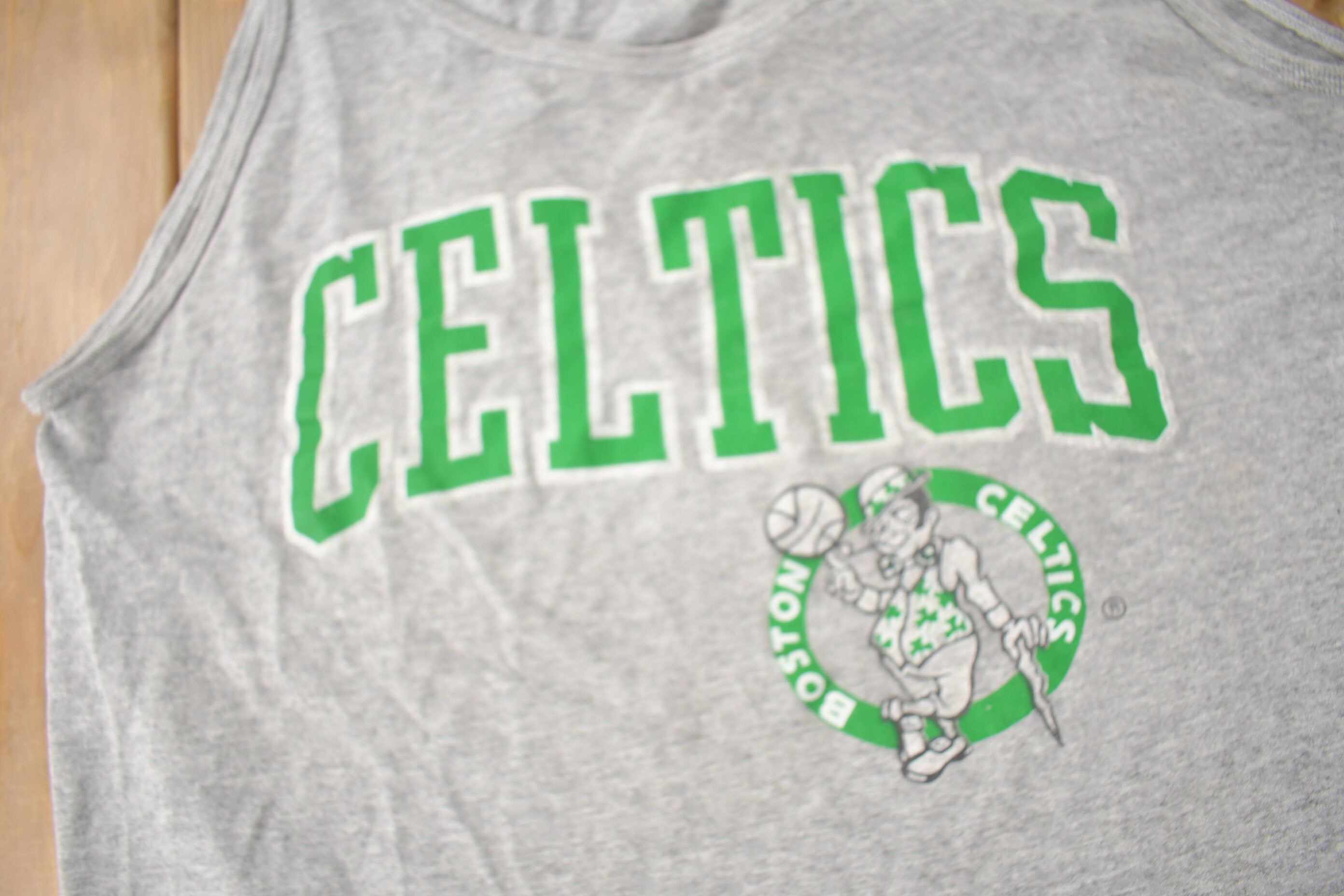 Vintage 1990s Boston Celtics NBA Basketball Starter Graphic Tank Top Made In USA