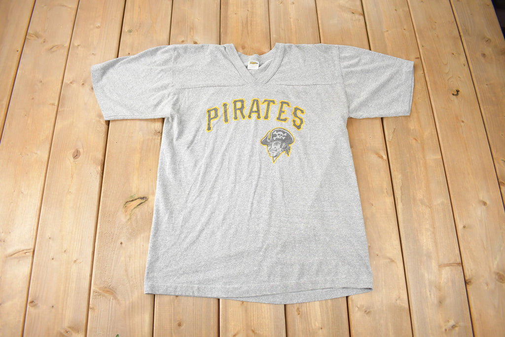 Vintage 1980s Pittsburgh Pirates MLB Baseball Graphic T-Shirt Made In USA