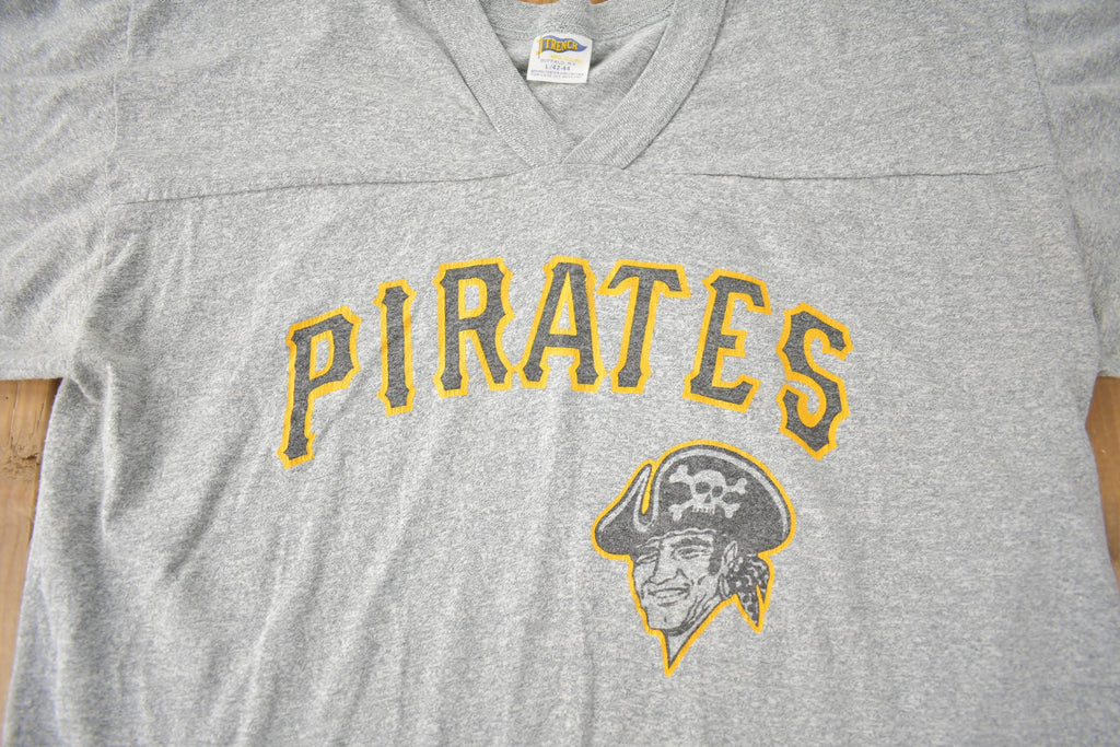 Vintage 1980s Pittsburgh Pirates MLB Baseball Graphic T-Shirt Made In USA
