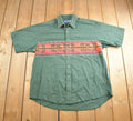 Vintage 1980s Wrangler Western Button Up Short Sleeve Shirt