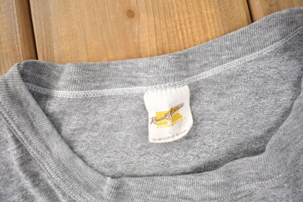 Vintage 1970s Bath Basketball Camp Single Stitch Graphic Russell Athletics T Shirt Made In USA