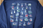 Vintage 1990s Lights Of The Great Lakes Souvenir Travel Crewneck Sweatshirt