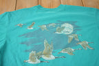 Vintage 1980s Canadian Goose Theme Single Stitch Graphic T-Shirt Made In USA