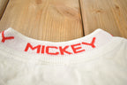 Vintage 1980s Disney Mickey Mouse Embroidered Collar Graphic T-Shirt Made In USA