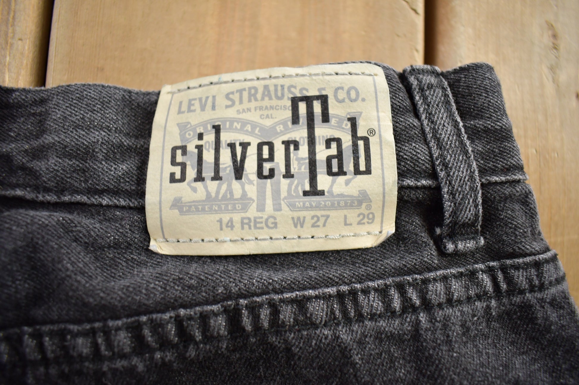 Vintage 1990s Levi's Silver Tab Black Jeans Size 27x29