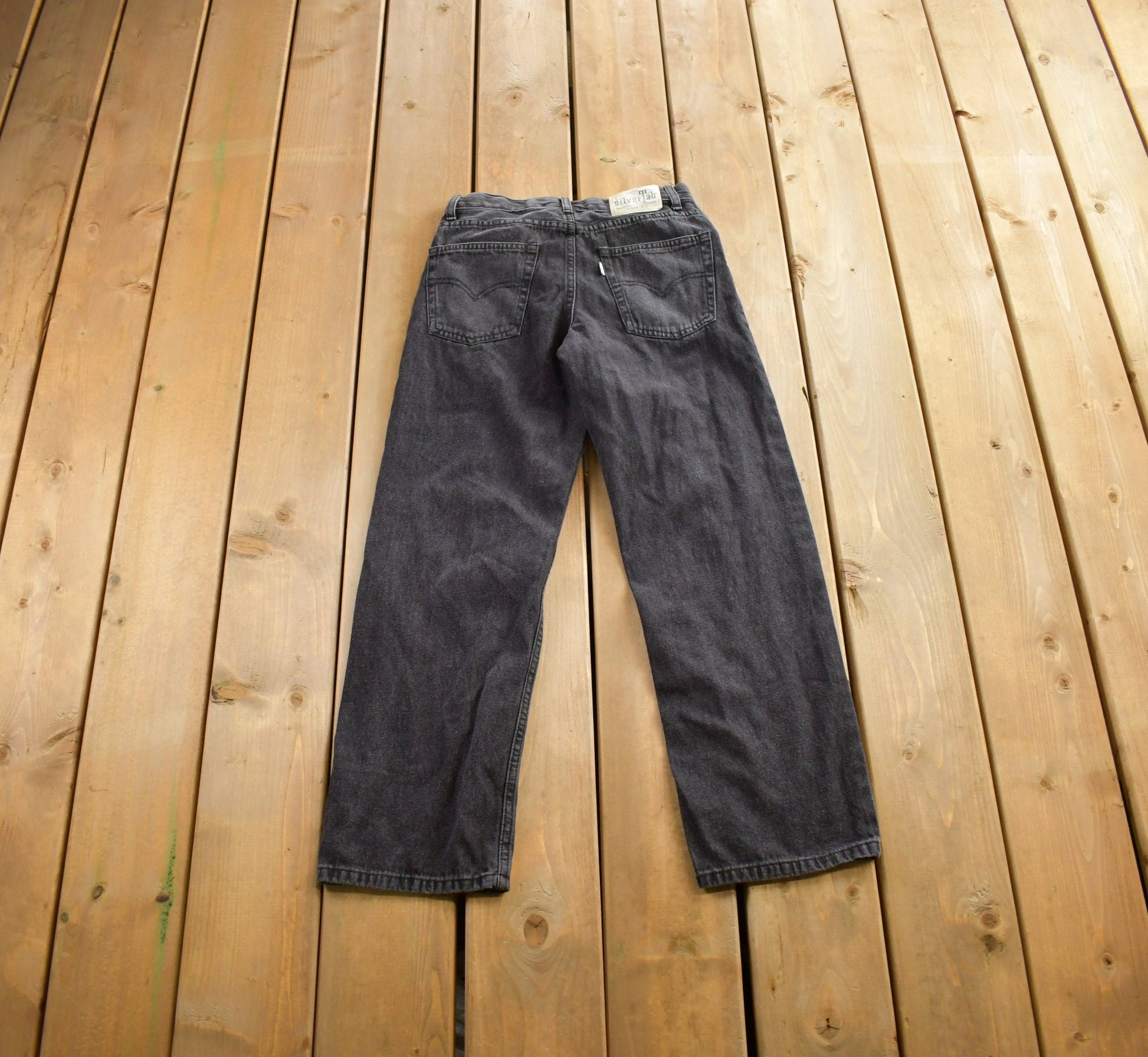 Vintage 1990s Levi's Silver Tab Black Jeans Size 27x29