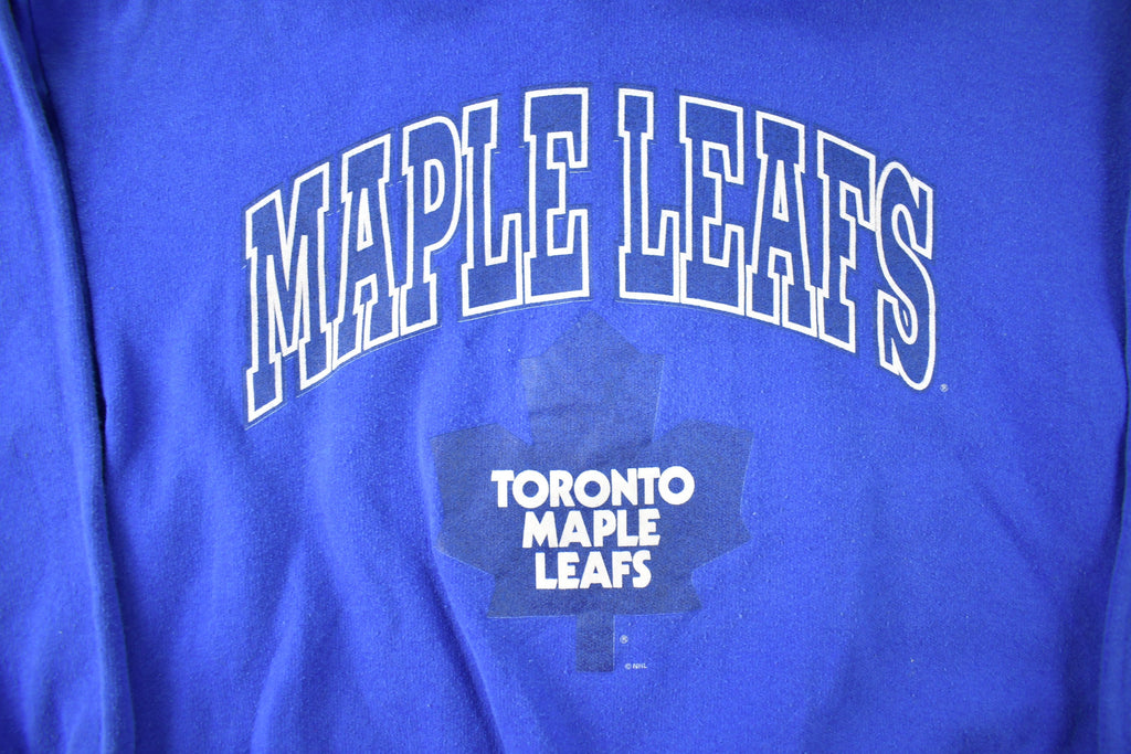 Vintage 1980s Toronto Maple Leafs NHL Hockey Hoodie Made In Canada Size XXS