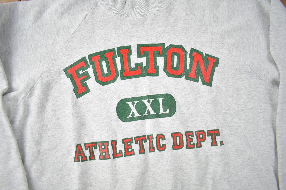 Vintage 1990s Fulton Athletic Dept Crewneck Sweatshirt Made In USA