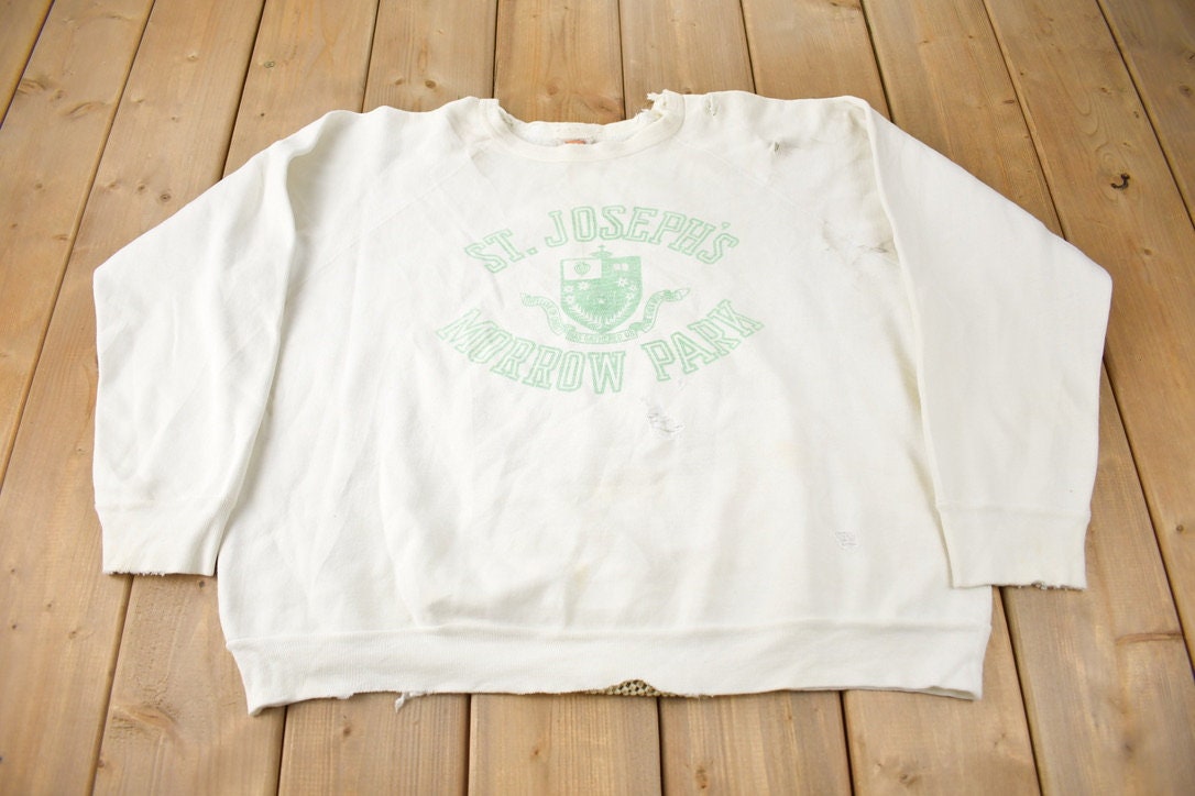 Vintage 1980s St Joseph Morrow Park Collegiate Crewneck Made In Canada