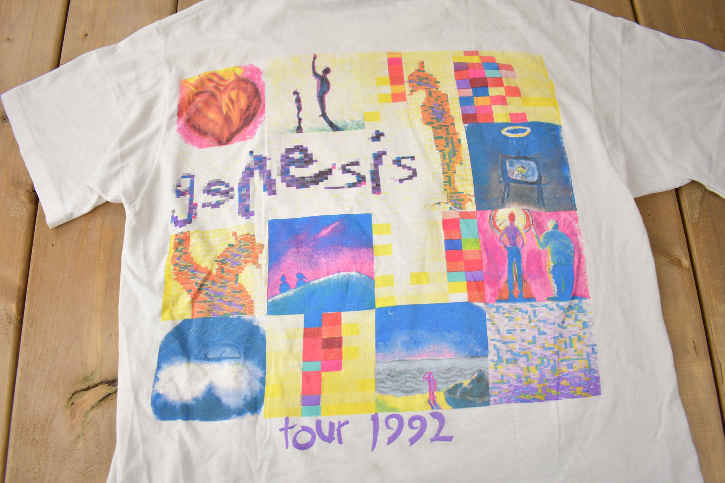 Vintage 1992 Genesis Tour Single Stitch Graphic Band Tee Made in USA Size XL