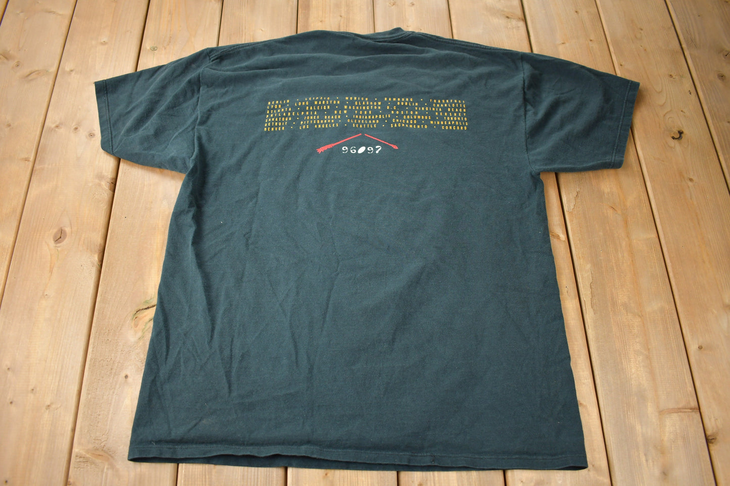 Vintage 1996 Neil Young With Crazy Horse Tour Band T-shirt Made in USA