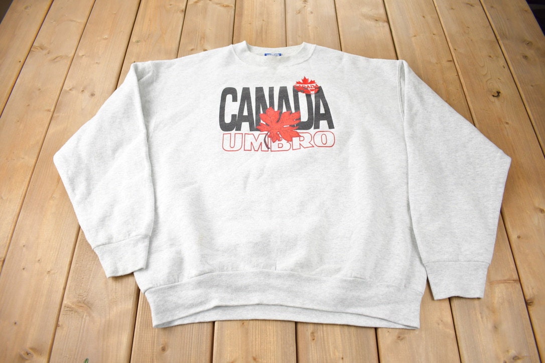 Vintage 1990s Umbro Canada Crewneck Sweatshirt Made In Canada Size XL