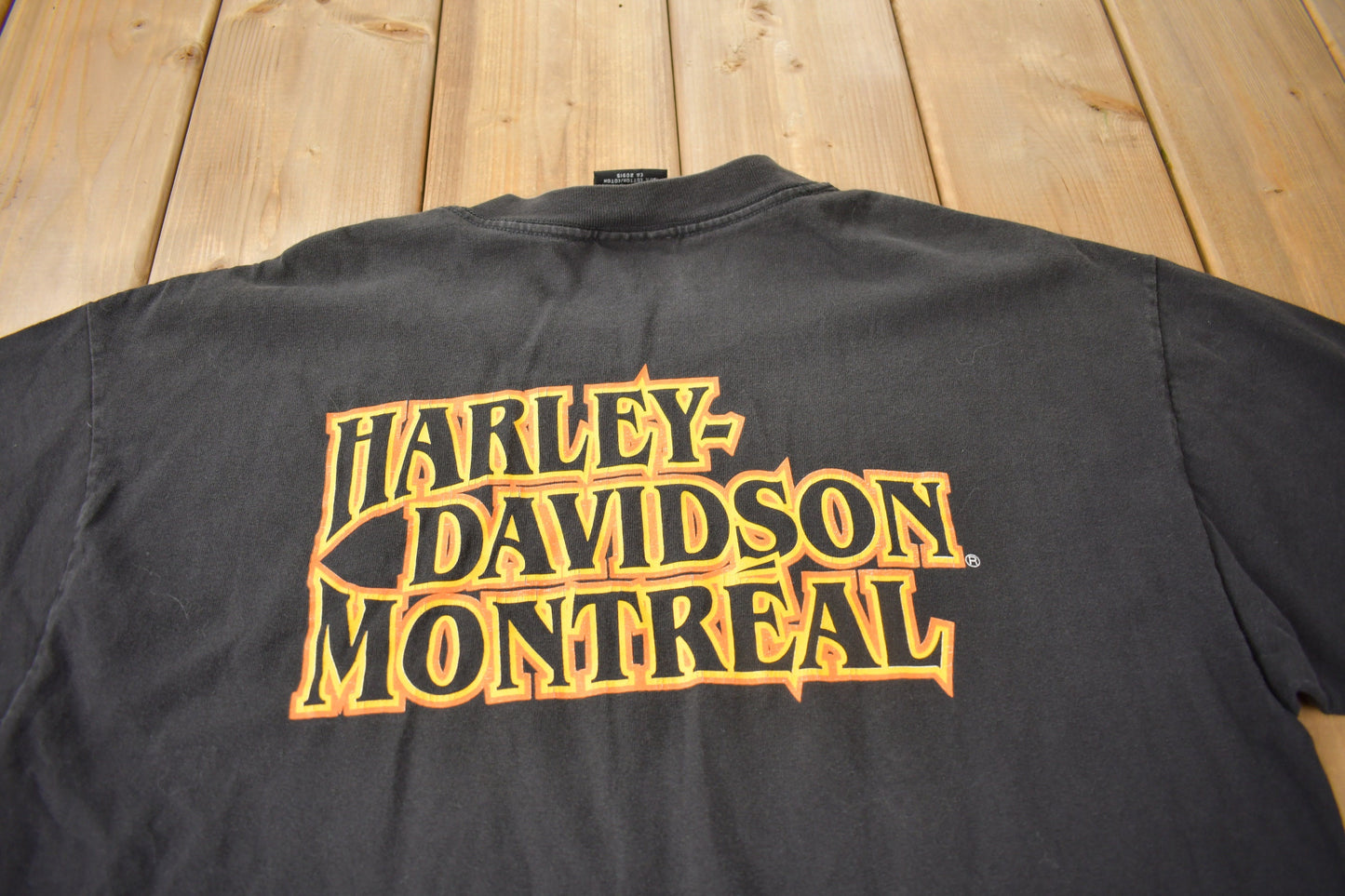 Vintage 2000 Harley Davidson Motorcycles Montreal The Legend Continues Graphic T-Shirt