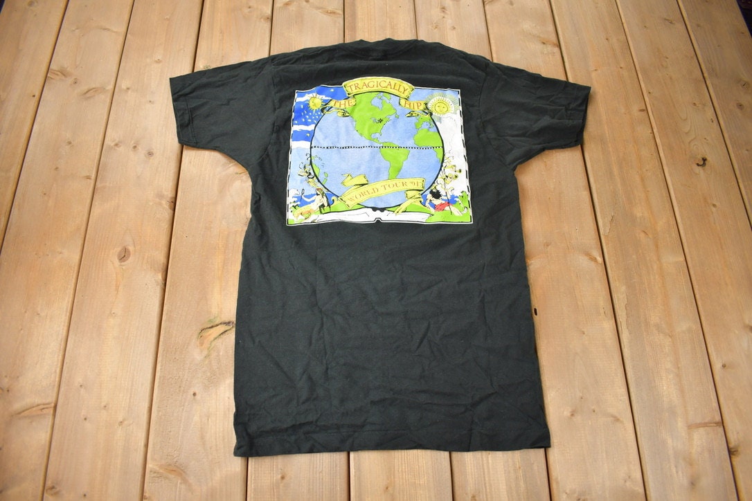 Vintage 1991 Deadstock The Tragically Hip World Tour Single Stitch Band Tee Made In Canada