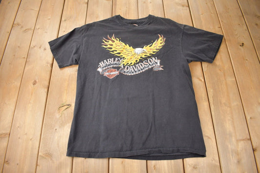 Vintage 1992 Smitty's Harley Davidson Moundsville WI Single Stitch Graphic T-Shirt Made In USA