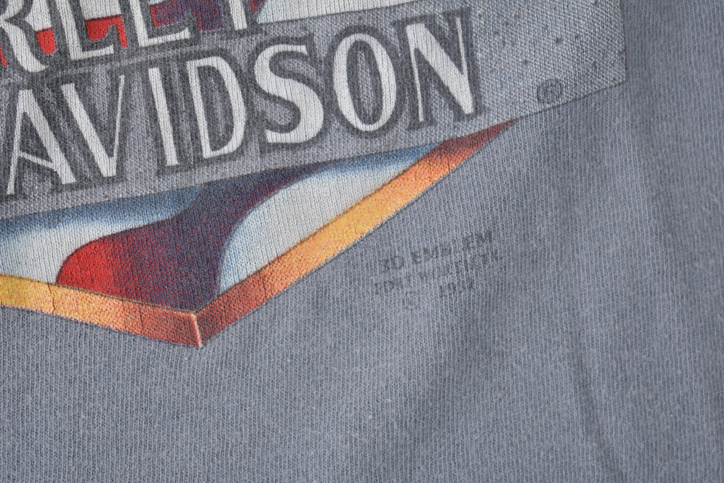 Vintage 1980s Camerons Harley Davidson Perth Ontario Single Stitch 3D Emblem T-Shirt Made In USA