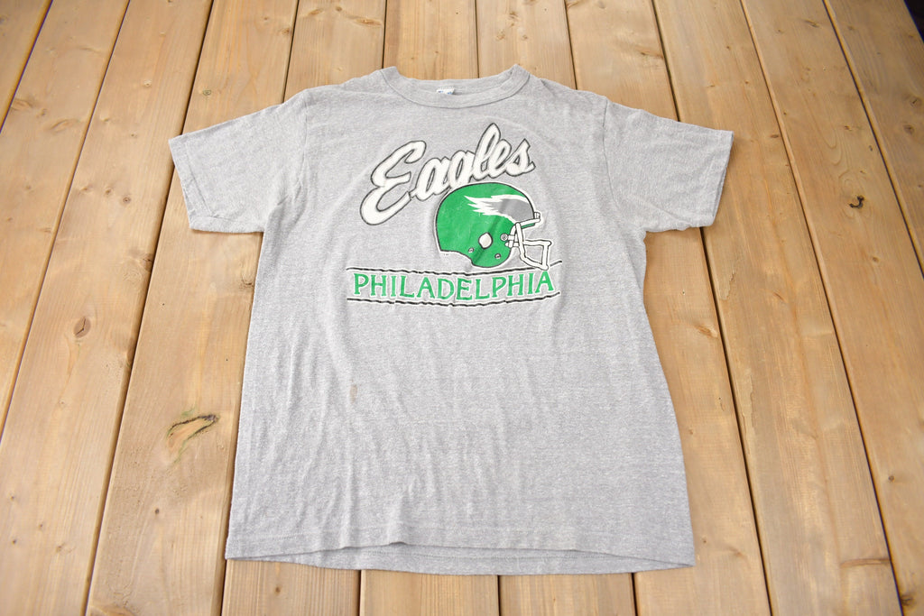 Vintage 1980s Philadelphia Eagles NFL Graphic Champion T-Shirt Made In USA