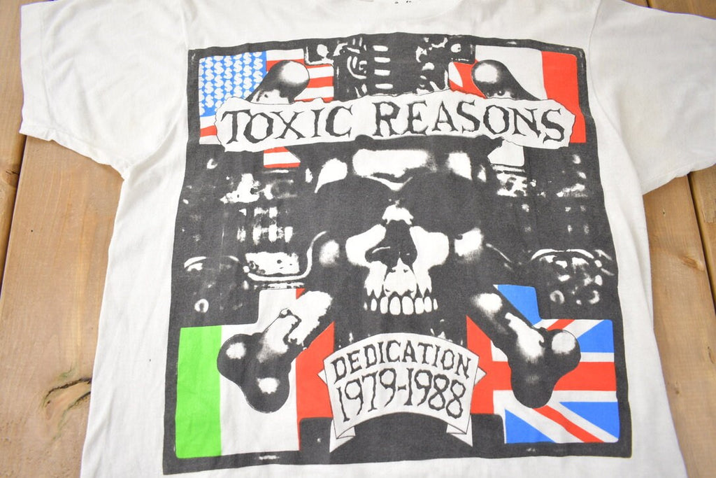 Vintage 1988 Toxic Reasons Dedication Single Stitch Band Tee Made in USA