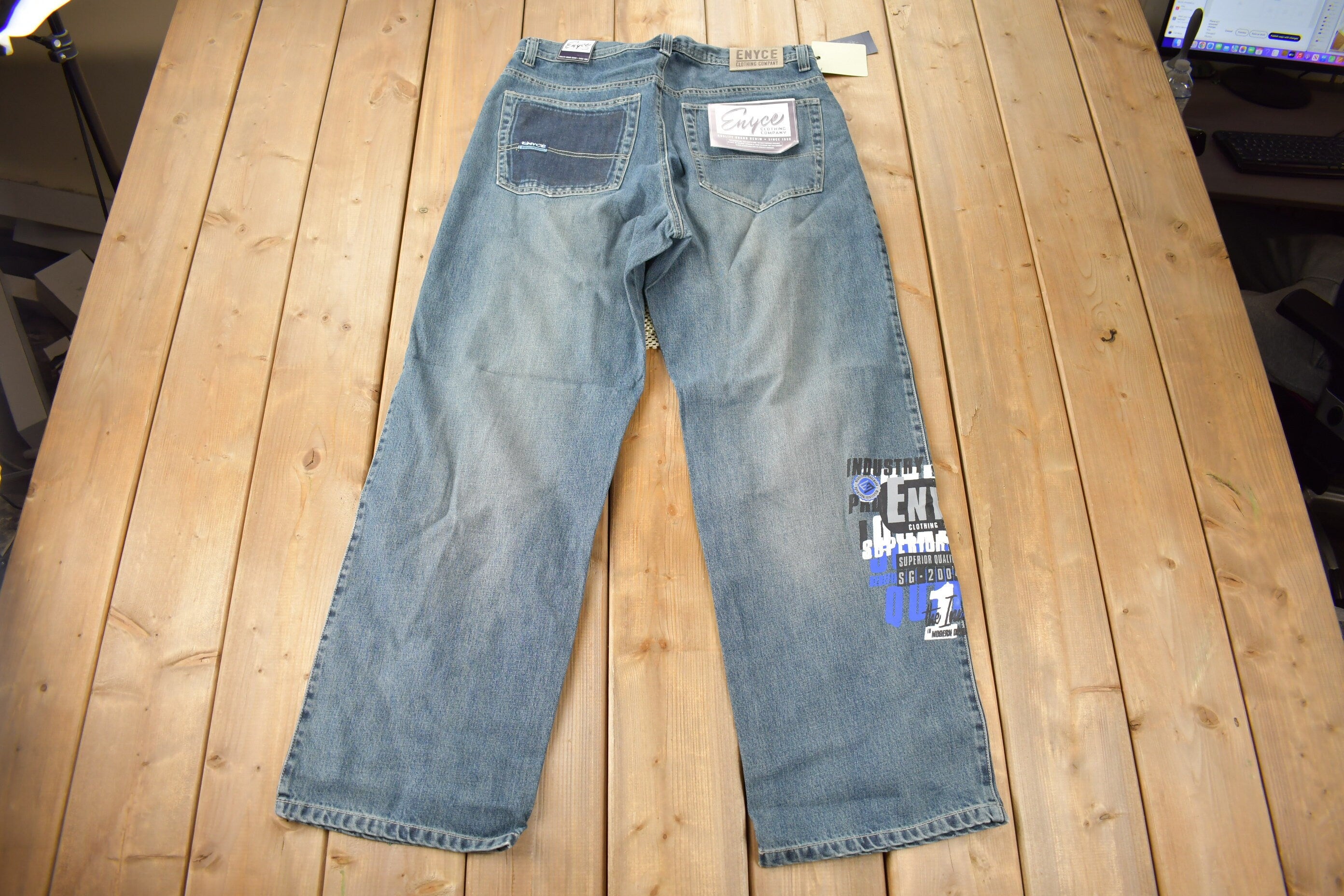 Vintage 2004 Deadstock Enyce Hip Hop Baggy Jeans Size 36