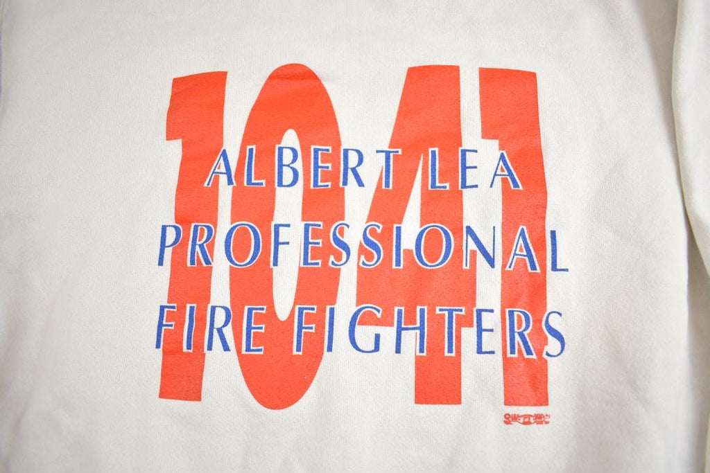 Vintage 1990s 1041 Albert Lea Fire Fighters Souvenir Travel Crewneck Sweatshirt Made In USA