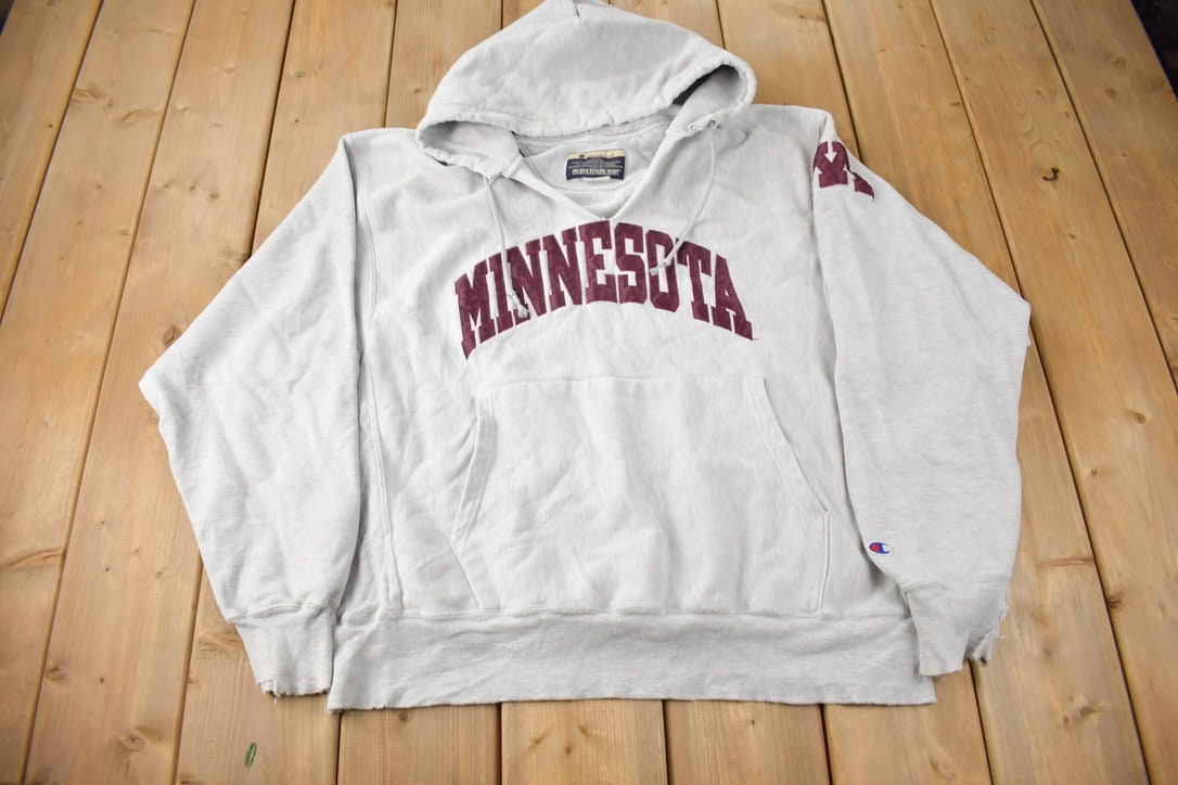 Vintage Y2K University Of Minnesota Collegiate Champion Reverse Weave Hoodie