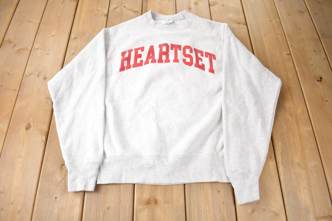 Vintage Y2K Heartset Origin Champion Reverse Weave Crewneck Sweatshirt