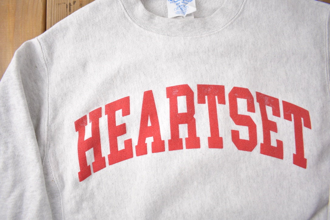 Vintage Y2K Heartset Origin Champion Reverse Weave Crewneck Sweatshirt