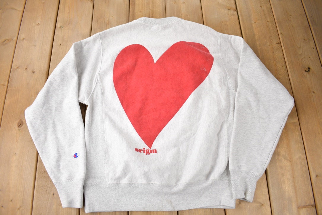 Vintage Y2K Heartset Origin Champion Reverse Weave Crewneck Sweatshirt