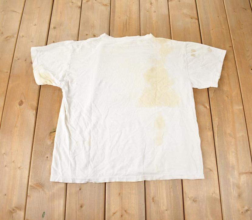 Vintage 1990s Looney Tunes Character Print Surfing Distressed Single Stitch T-Shirt