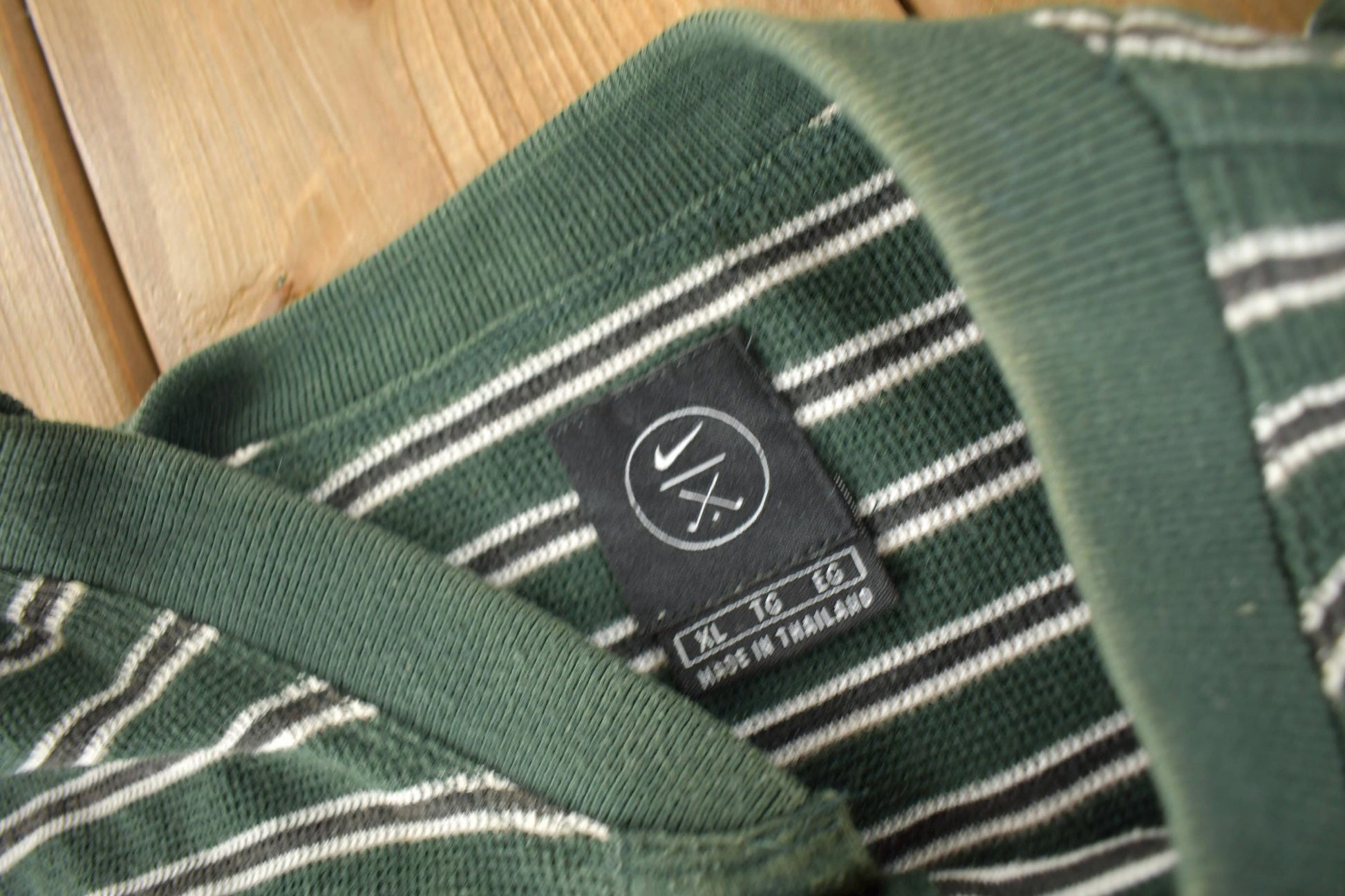 Vintage Y2K Nike Michael Jordan Golf Striped Henley T-Shirt Size XL