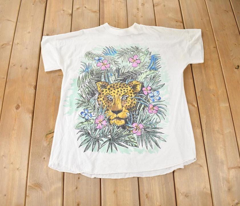 Vintage 1980s Jaguar In Jungle Single Stitch Graphic T-Shirt
