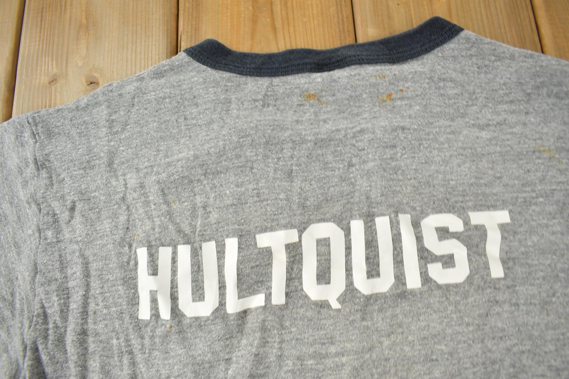 Vintage 1980s Russell Athletics Hultquist Ranger Graphic Ringer T-Shirt Made In USA