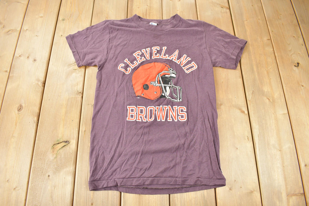 Vintage 1980s Cleveland Browns NFL Champion Sportswear Football Graphic T-Shirt Made In USA