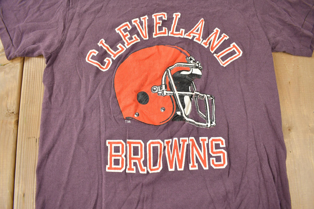 Vintage 1980s Cleveland Browns NFL Champion Sportswear Football Graphic T-Shirt Made In USA